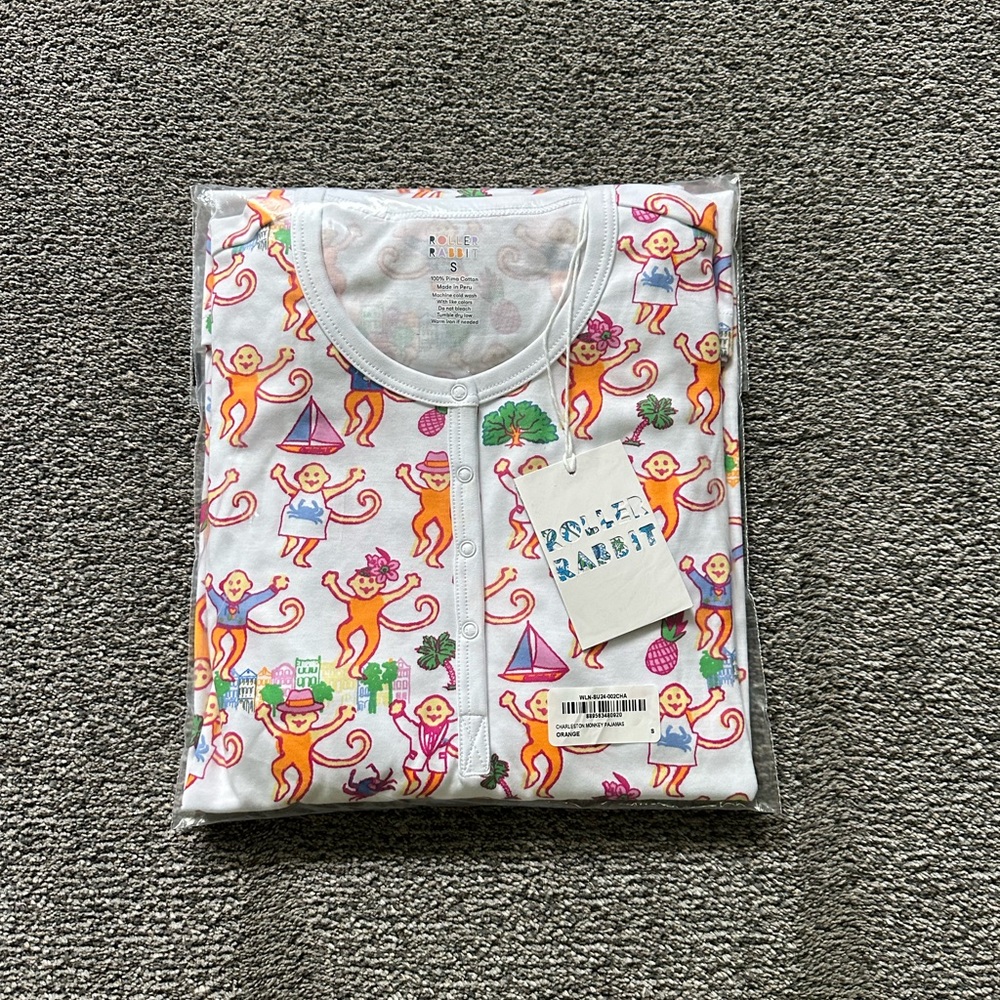 Roller Rabbit Charleston Monkey Pajamas - Picture 4 of 5